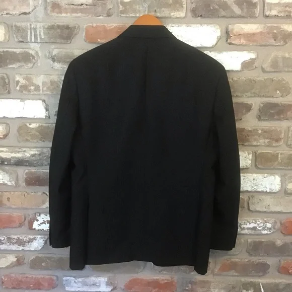 APT. 9 Men’s Black Mono Stripe 2 Button Blazer Pants Suit 40 S 32X32